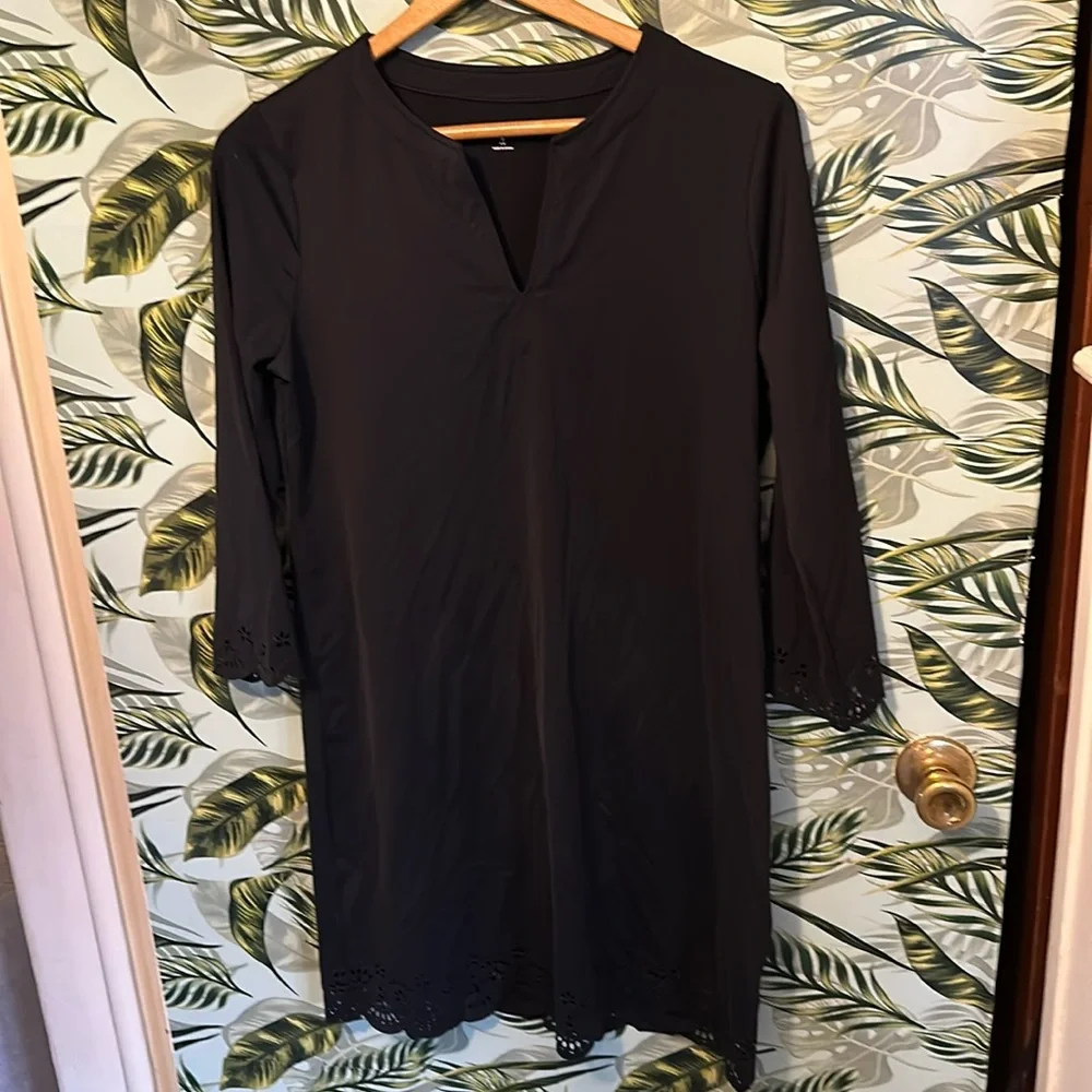 F6- black dress lands end small sm s - Picture 2 of 4
